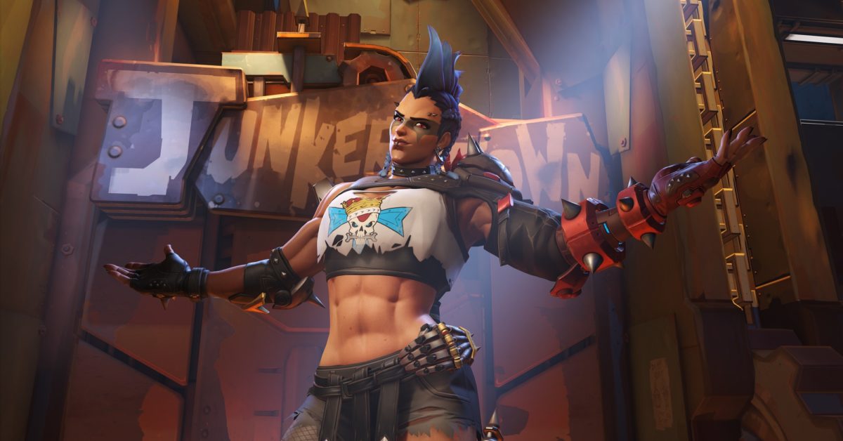 A muscled punk lady.